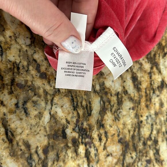 Touch By Alyssa Milano Chicago Blackhawks Red Distressed Logo T-Shirt Size 2XL - Picture 4 of 7